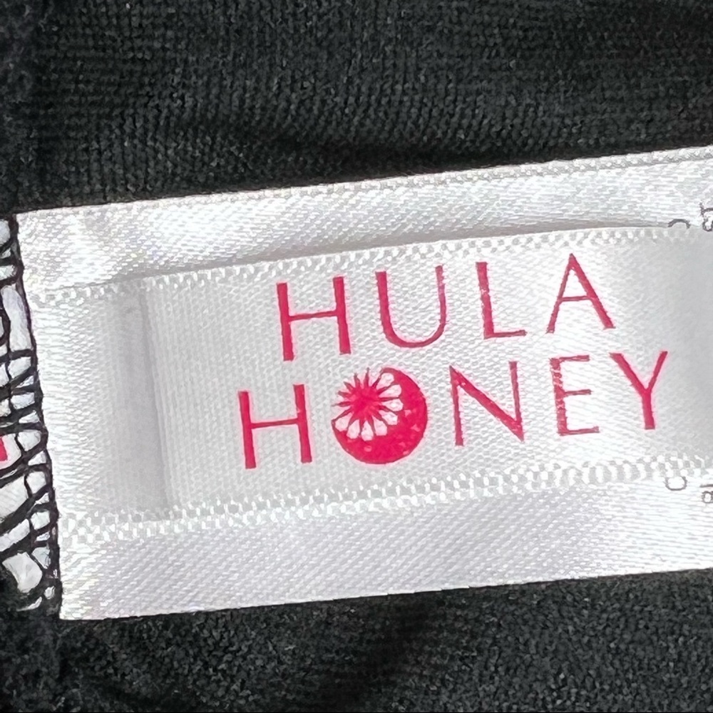 NWT Hula Honey High Neck Bikini Swim Top Black Lace Overlay XS S M XL Juniors' - Picture 10 of 13